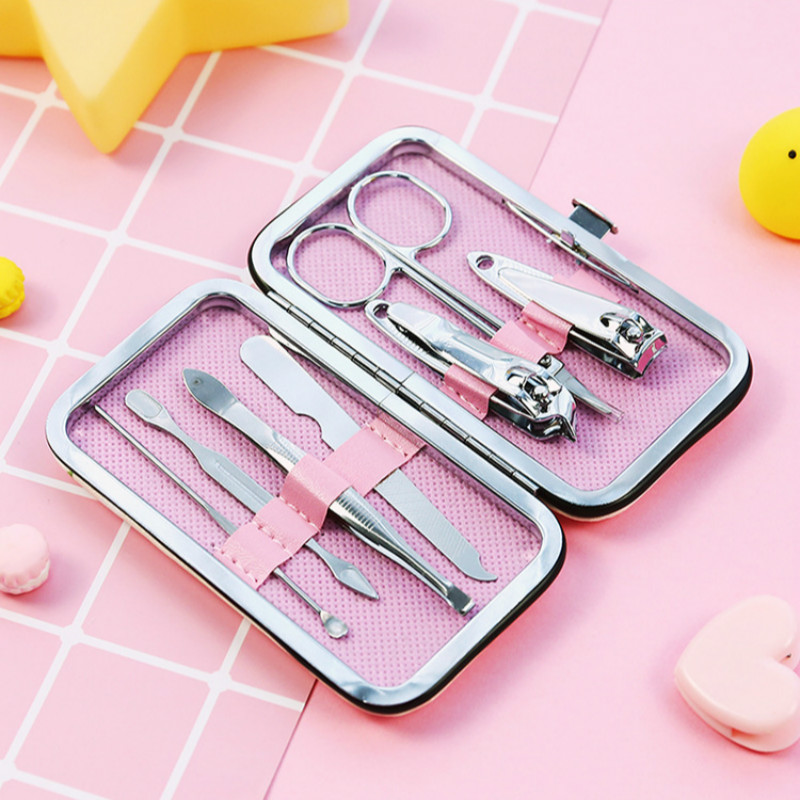 7Pcs/set stainless steel manicure  pedicure nail art tools kit pedicure nail scissors nail clippers