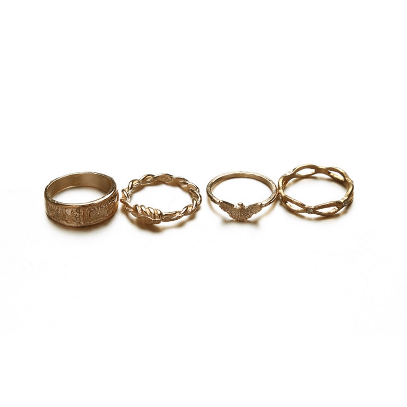 12 Pcs/set rings set for ladies retro diamond ring  knotted carved rings wedding jewelry women