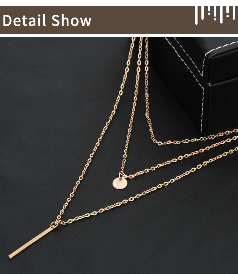 Multilayered necklaces and pendants for women gold silver long chain jewellery fashion jewelry gift