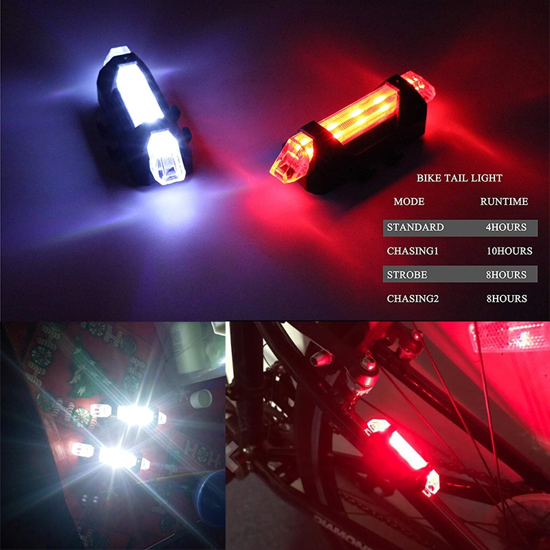 Bikes Bicycle light LED Taillight Rear Tail Safety Warning Cycling Portable Lights USB Rechargeable