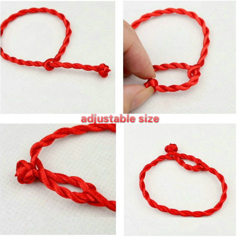 2PCS/SET imitation wood lace love braided red rope bracelets gifts for men and women