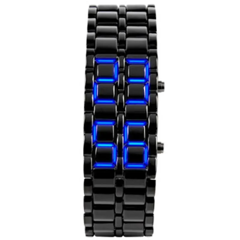 Fashion led lava couple watches chain watch luxury stainless steel watche for men and women watchs