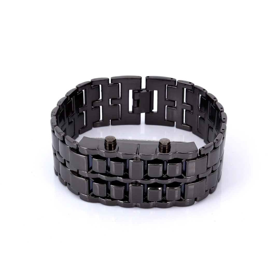 Fashion led lava couple watches chain watch luxury stainless steel watche for men and women watchs