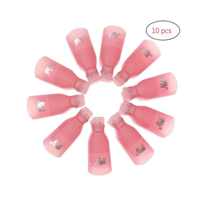 10PCS/SET Nail polish remover clips nail art tool for removal of varnish nail decor nails and beauty
