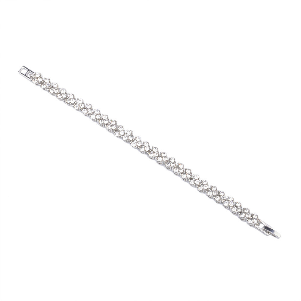 Fashion bracket for women zircon inlay jewelry gift bracelets shiny crystal jewellery bracelets