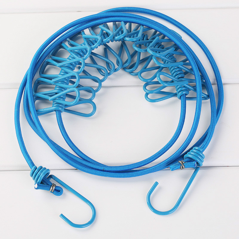 Windproof clothes clip clothesline Outdoor travel windproof non-slip clothes hanger with clip