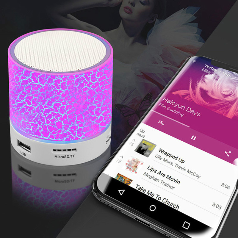 Wireless Portable Bluetooth Speaker Mini LED Music Audio TF USB FM Stereo Sound Speaker Device
