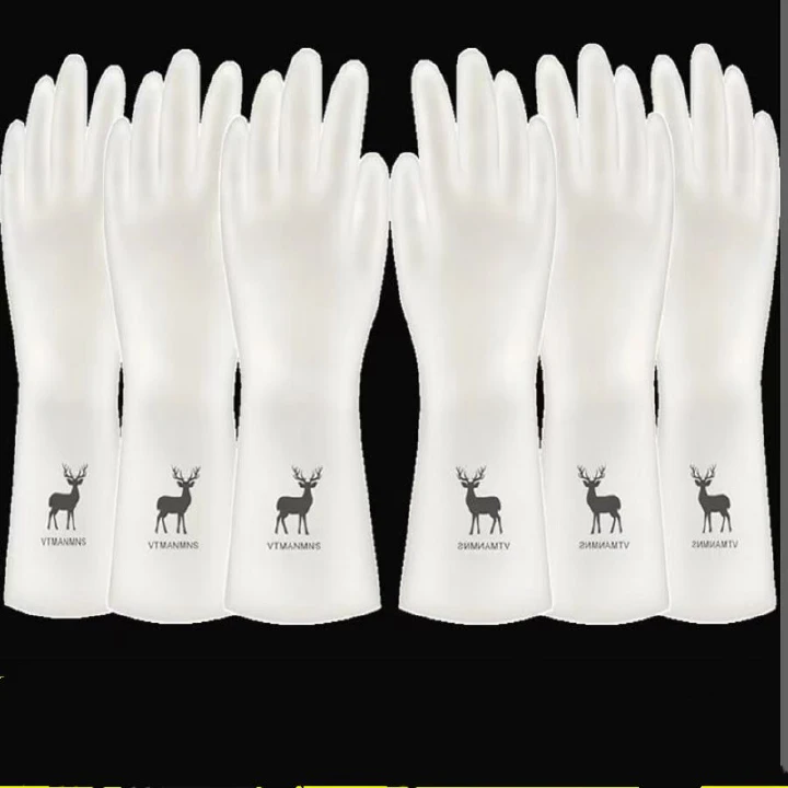 3 Pairs Household dish washing gloves waterproof laundry durable kitchen rubber stickers women's antiskid thin household cleaning