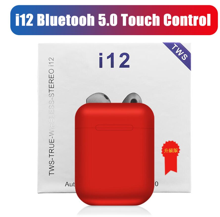 JC i12 TWS Wireless Earphones stereo Bluetooth Earphones Earbuds Wireless Touch Key for smart phones