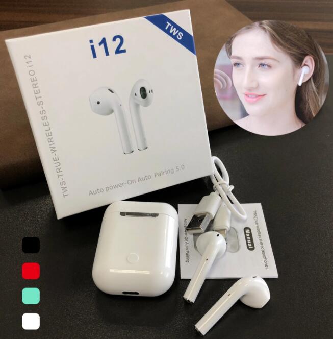 JC i12 TWS Wireless Earphones stereo Bluetooth Earphones Earbuds Wireless Touch Key for smart phones
