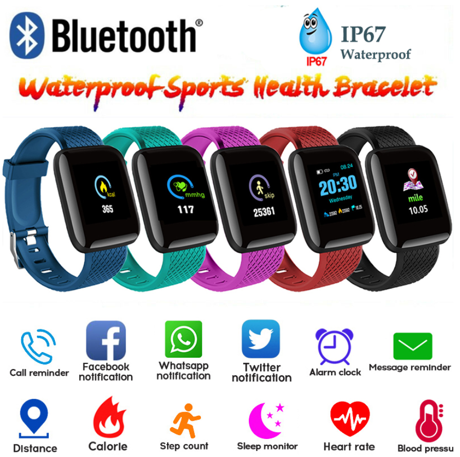 LD tech Smart Watches Blood Pressure Waterproof Fitness Tracker Watch Heart Rate Monitor Smart Band