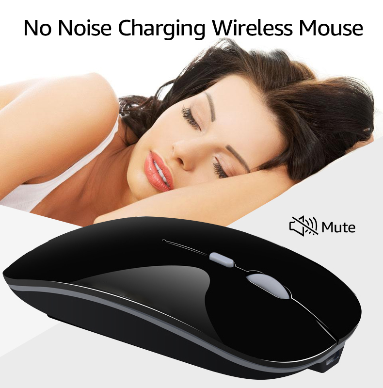 LD Tech Wireless Mouse Silent USB/Bluetooth Computer Mouse Rechargeable Mice for PC Laptops