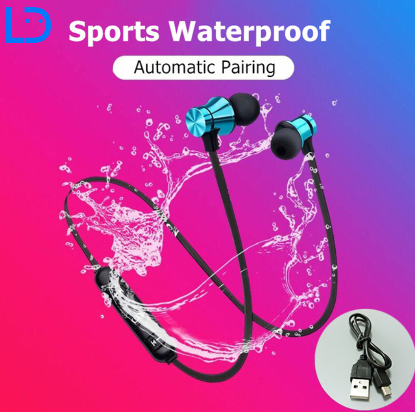 LD Tech Magnetic Bluetooth Earphones Sports Waterproof Earbuds Headset For iPhone Samsung Phones
