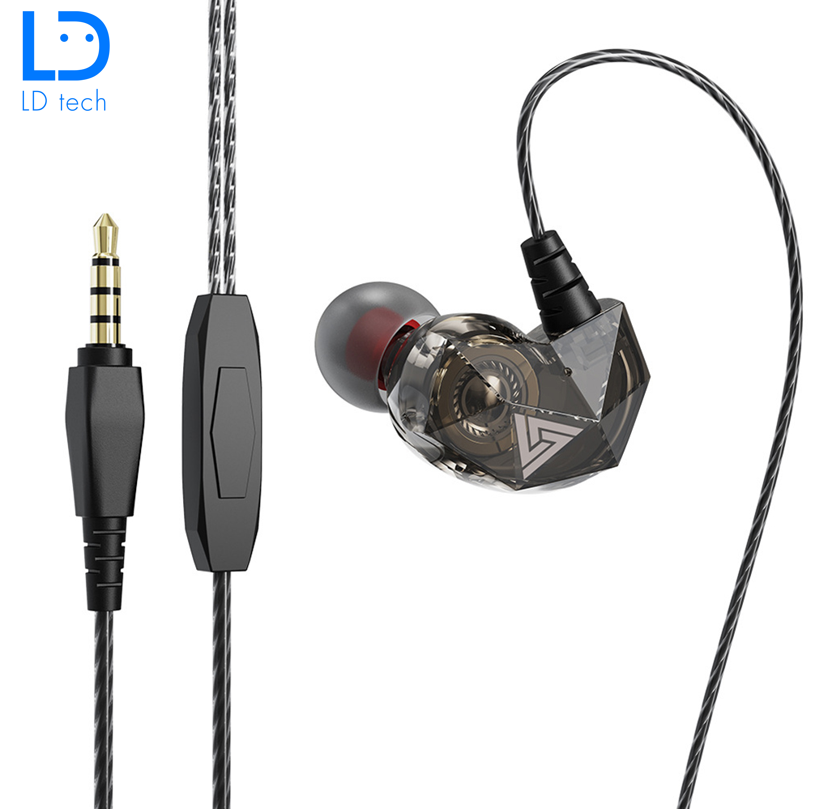 QKZ In-Ear Heavy Bass Music Wired Earphones Sport Earpiece With Mic For iPhone Samsung Phones