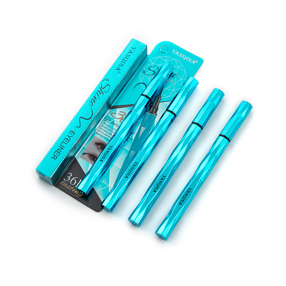 No Blooming Sky Blue Diamond Cut Eyes Makeup Eyeliner Pencil Long-Lasting Makeup Liquid Waterproof Eyeliner Beauty Makeup
