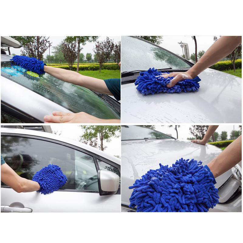Microfiber Glove for Car Washing Soft Home Cleaning Cloth Auto Maintenance Exterior Accessories