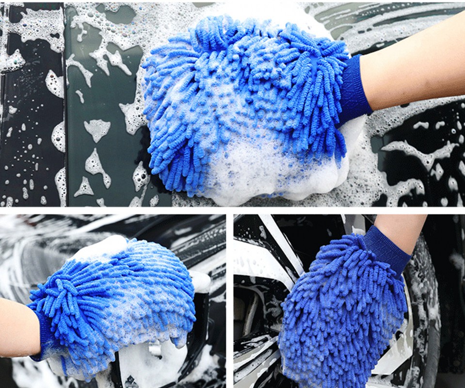 Microfiber Glove for Car Washing Soft Home Cleaning Cloth Auto Maintenance Exterior Accessories
