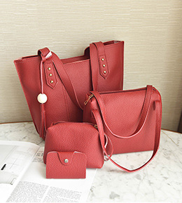 2020 New Fashion Women's Handbags PU Leather Shoulder Bag 5 Colors 4 Pcs For Party Wedding Holiday