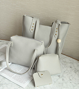 2020 New Fashion Women's Handbags PU Leather Shoulder Bag 5 Colors 4 Pcs For Party Wedding Holiday