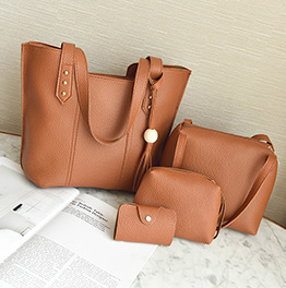 2020 New Fashion Women's Handbags PU Leather Shoulder Bag 5 Colors 4 Pcs For Party Wedding Holiday
