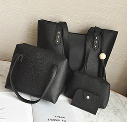 2020 New Fashion Women's Handbags PU Leather Shoulder Bag 5 Colors 4 Pcs For Party Wedding Holiday