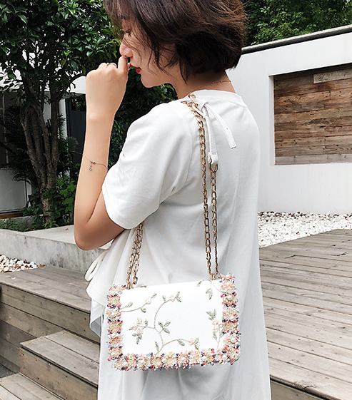 2020 New Elegant Women Handbags Leather Shoulder Bag Ladies Cross body Embroider Bag