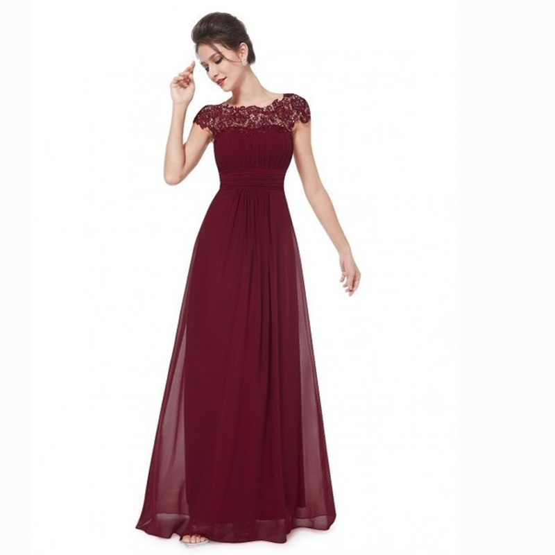 Women's lace dress bridesmaid evening dress party summer  dresses for ladies  red