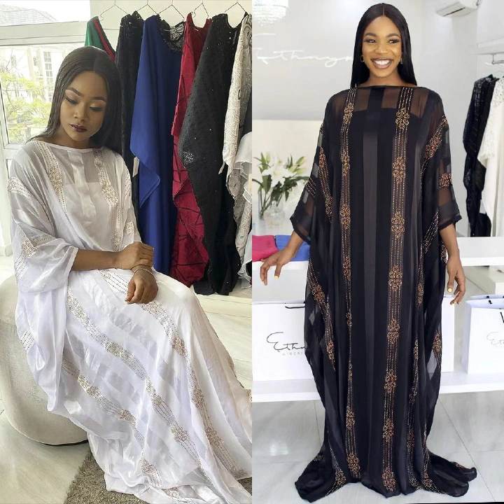 African plus size women's hot drilling chiffon dress with suspenders