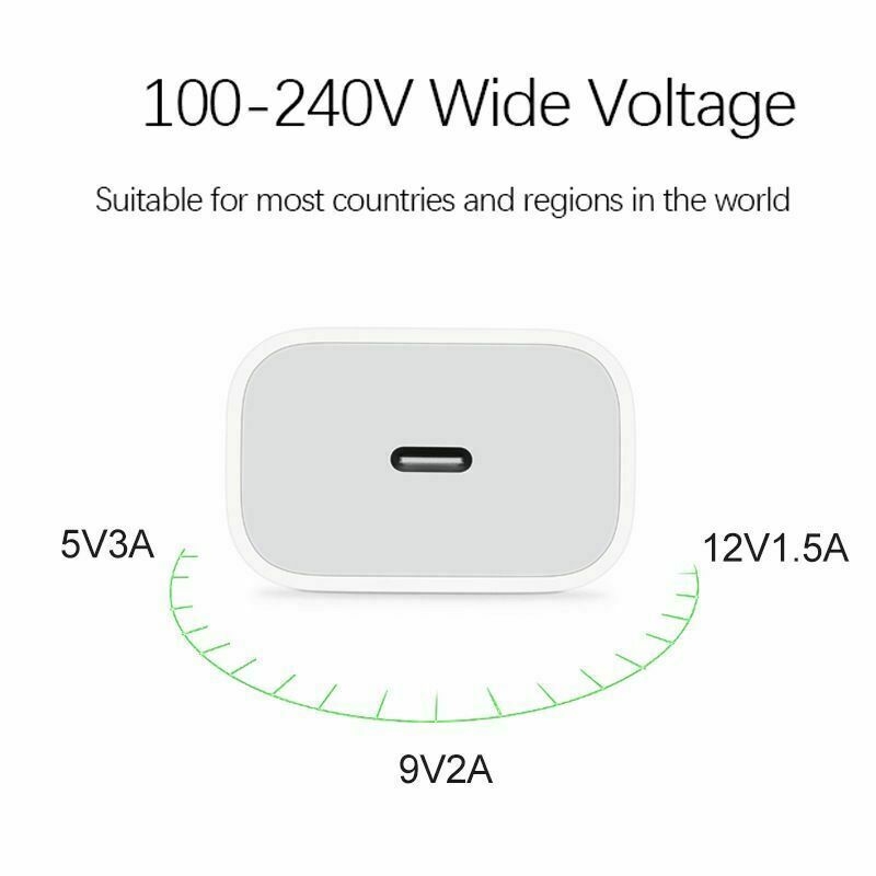 IPhone USB TYPE C 20Watt FAST Power Adapter EU 2 Pins Chargers