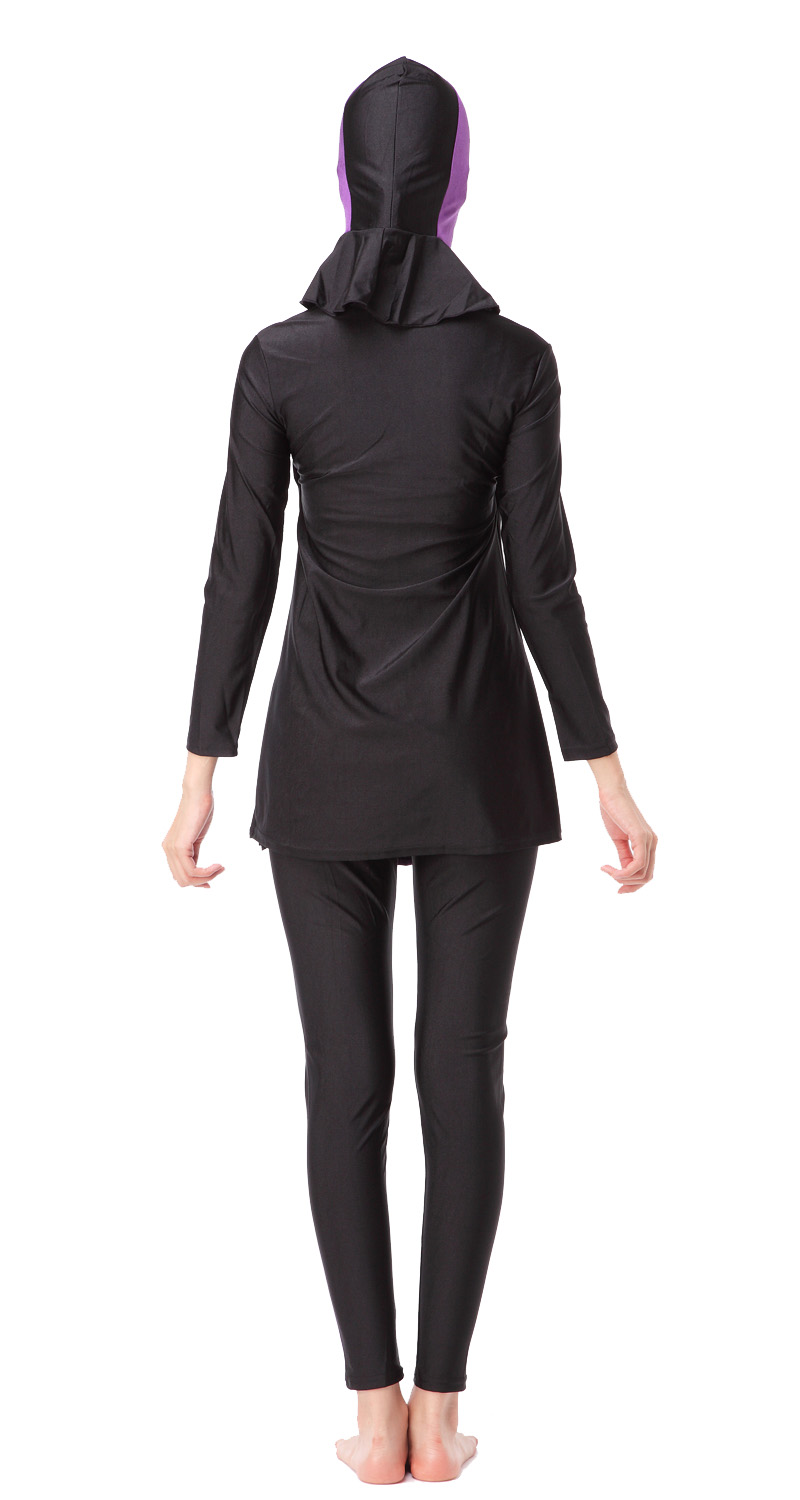 Women's Muslim swimsuit lady's a three-piece suit consists of cap, jacket and pant woman's swimwear