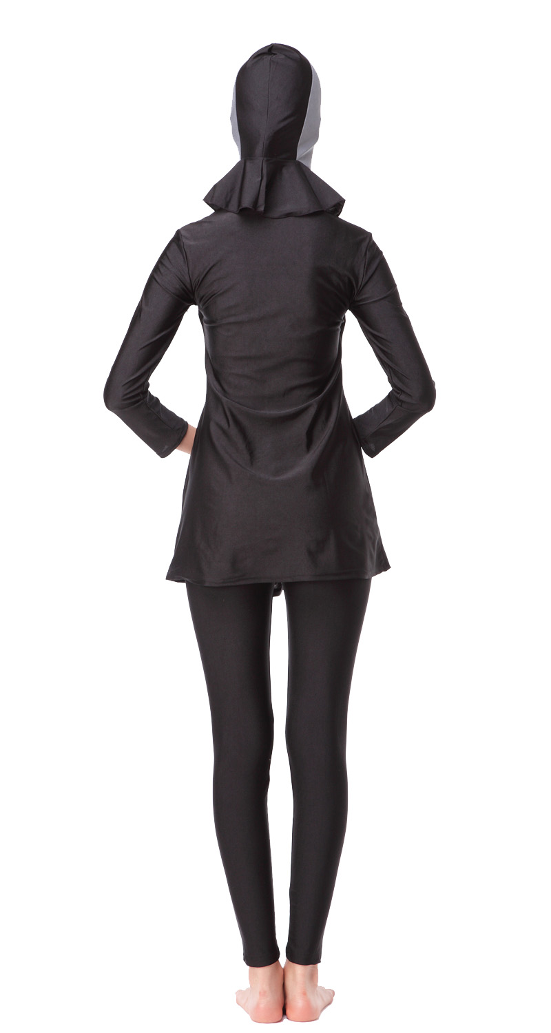 Women's Muslim swimsuit lady's a three-piece suit consists of cap, jacket and pant woman's swimwear