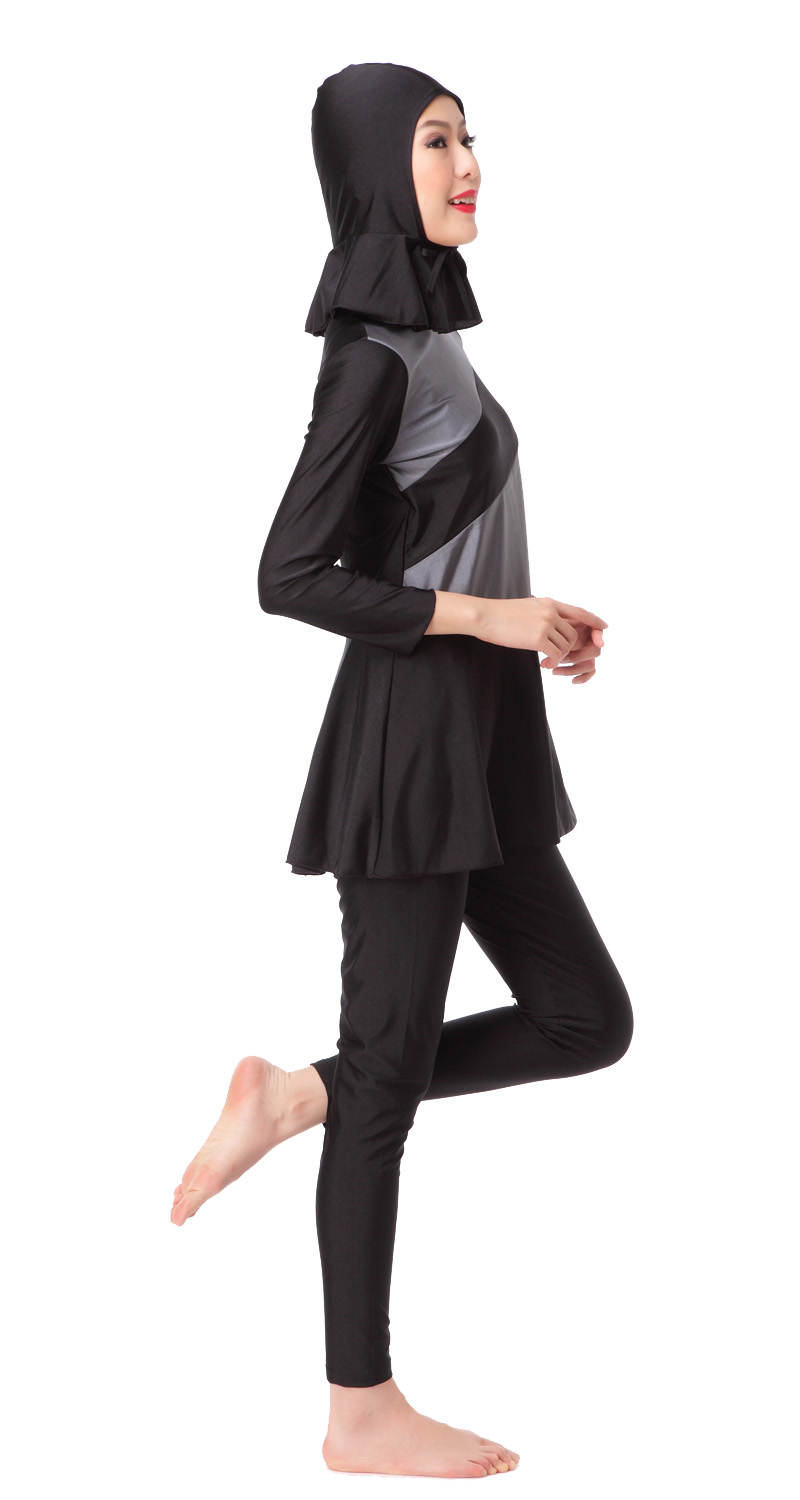 Women's Muslim swimsuit lady's a three-piece suit consists of cap, jacket and pant woman's swimwear