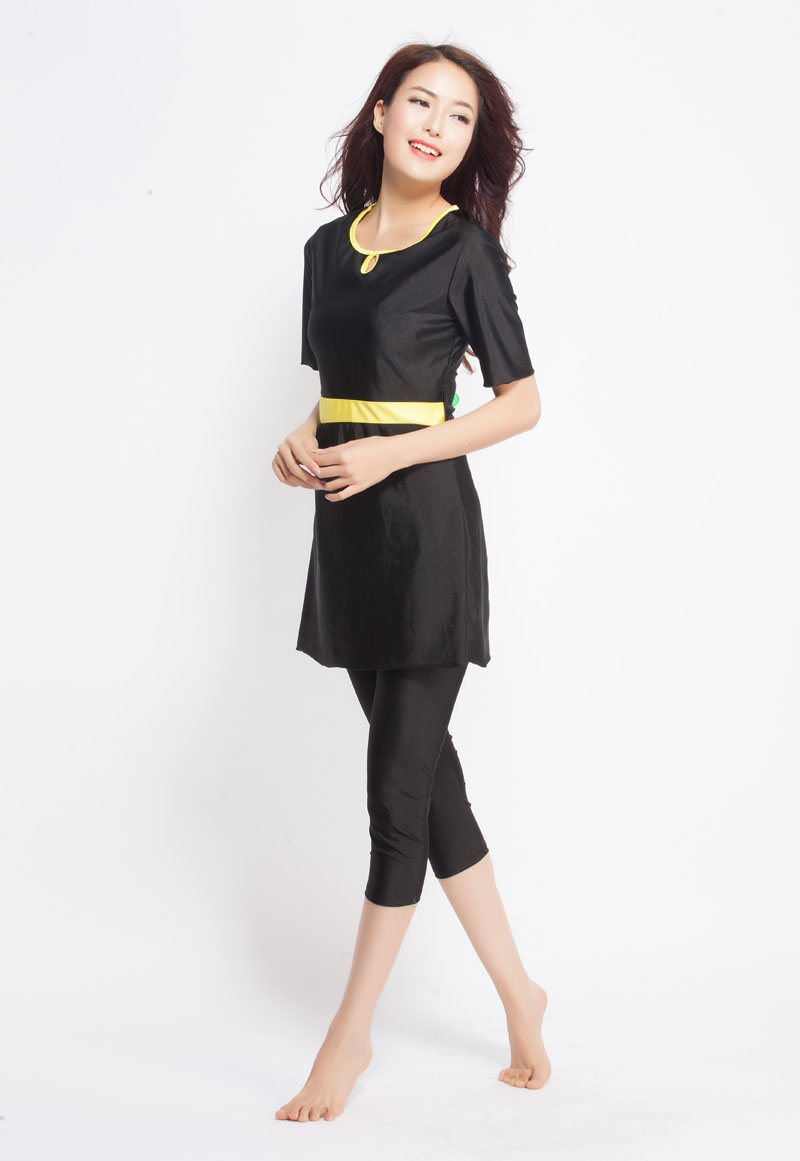 Women's Islamic Muslim swimsuit lady's a two-piece suit consists of jacket and pant woman's swimwear