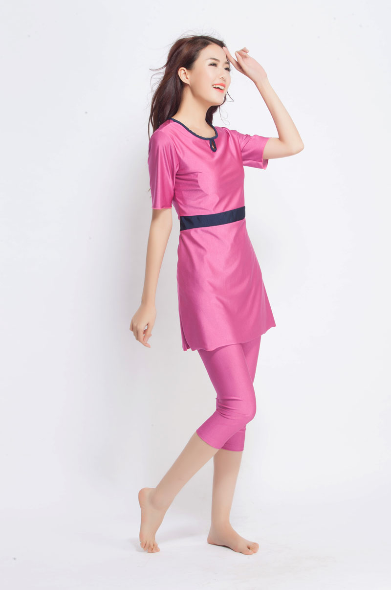 Women's Islamic Muslim swimsuit lady's a two-piece suit consists of jacket and pant woman's swimwear