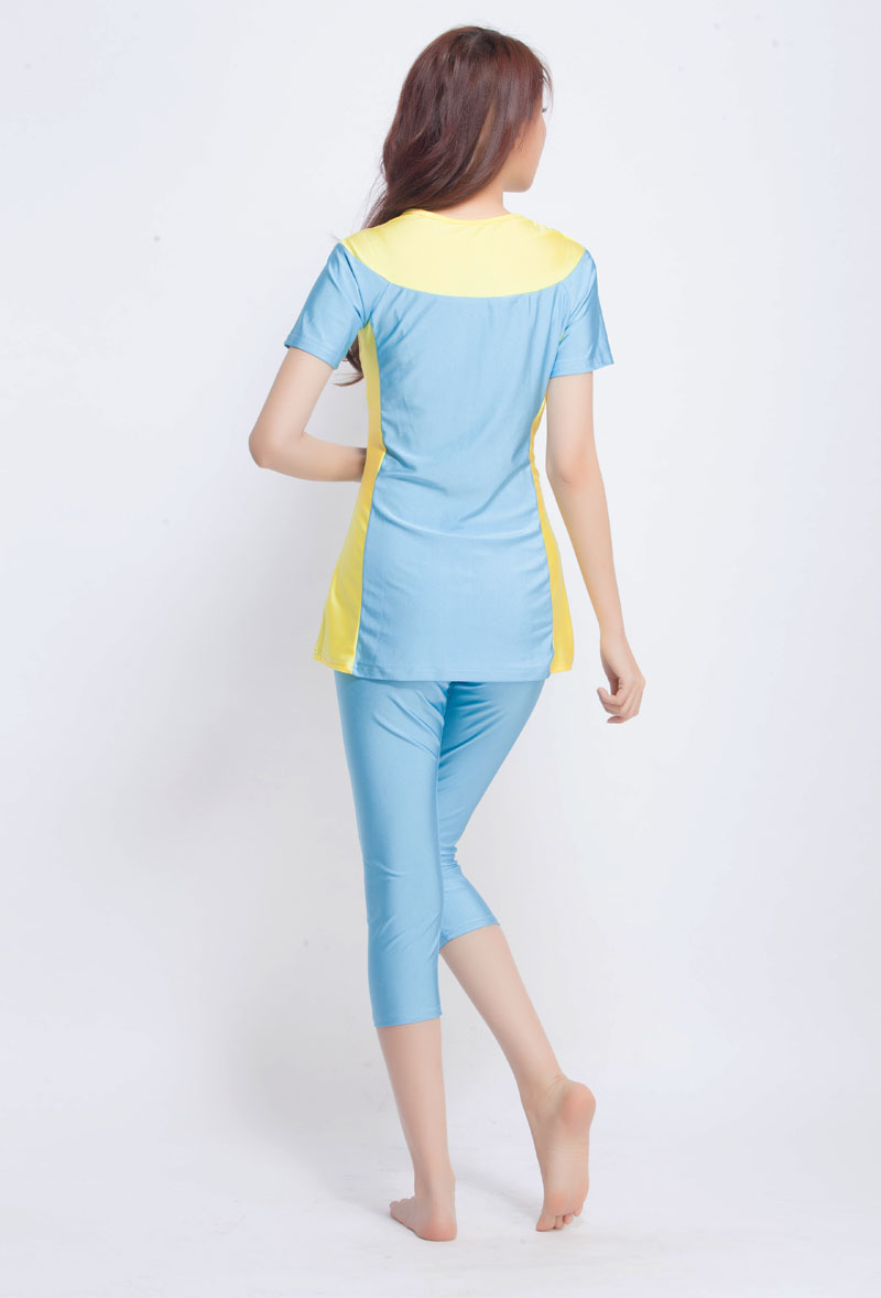 Women's Islamic Muslim swimsuit lady's a two-piece suit consists of jacket and pant woman's swimwear
