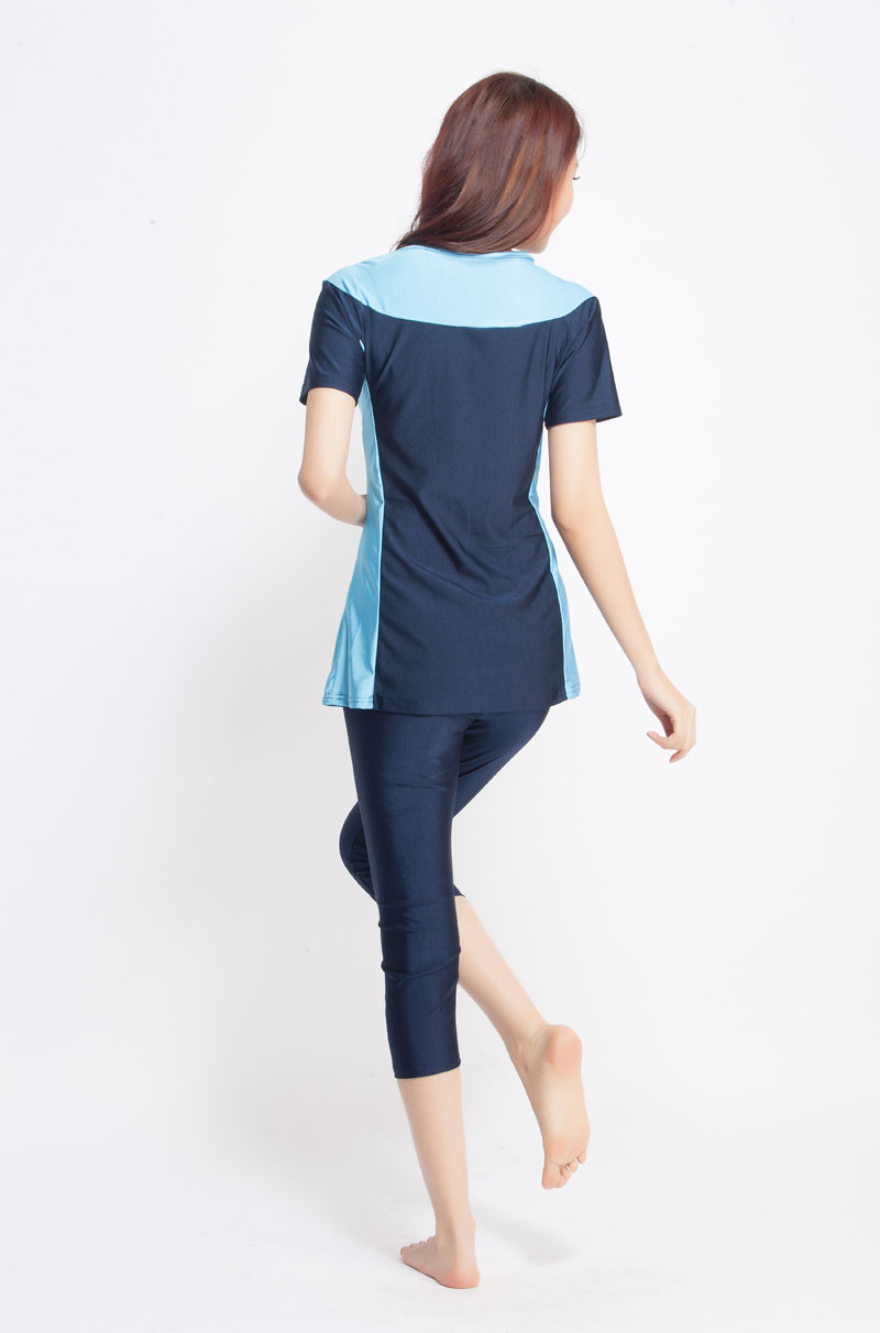 Women's Islamic Muslim swimsuit lady's a two-piece suit consists of jacket and pant woman's swimwear