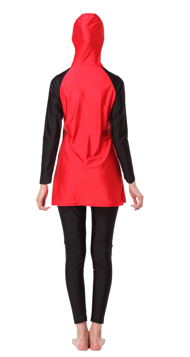 Women's Muslim swimsuit lady's A two-piece suit consists of cap and jacket together woman's swimwear