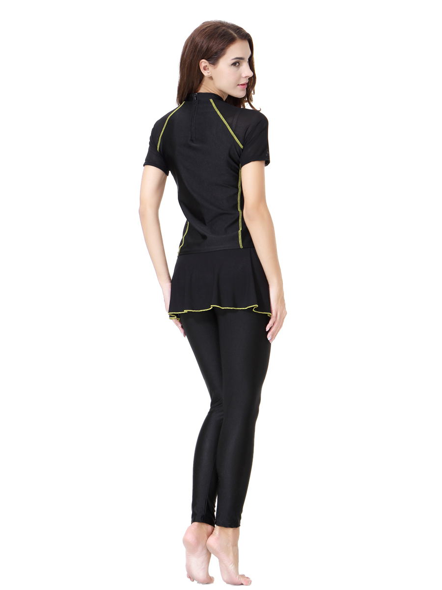 Women's Islamic Muslim swimsuit lady's a two-piece suit consists of jacket and pant woman's swimwear