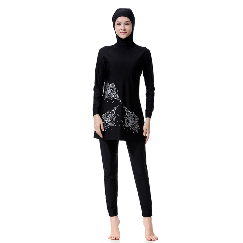 Women's Muslim swimsuit lady's a three-piece suit consists of cap and coat together, pant