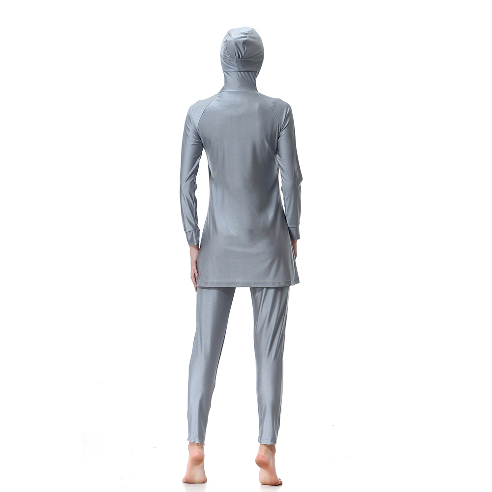 Women's Muslim swimsuit lady's a three-piece suit consists of cap and coat together, pant