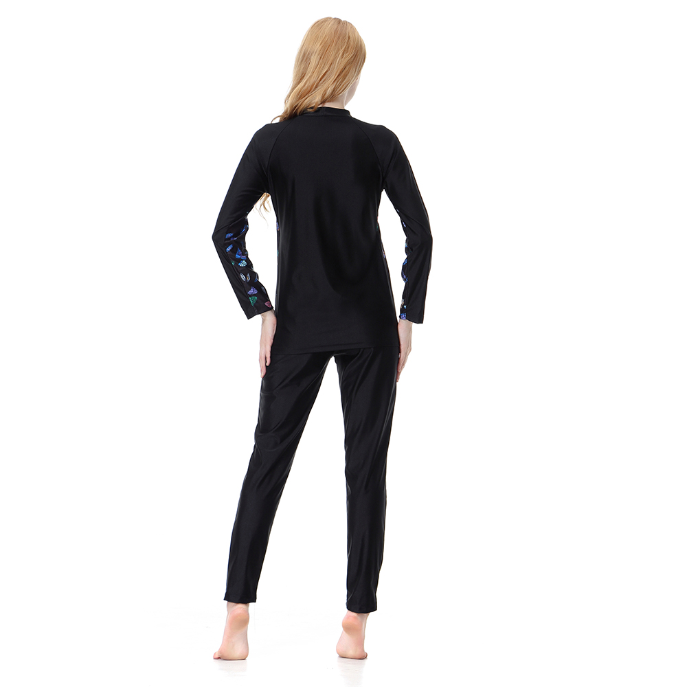 Women's Islamic swimsuit lady's a three-piece suit consists of cap, coat and pant woman's swimwear
