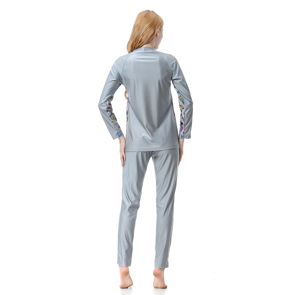 Women's Islamic swimsuit lady's a three-piece suit consists of cap, coat and pant woman's swimwear