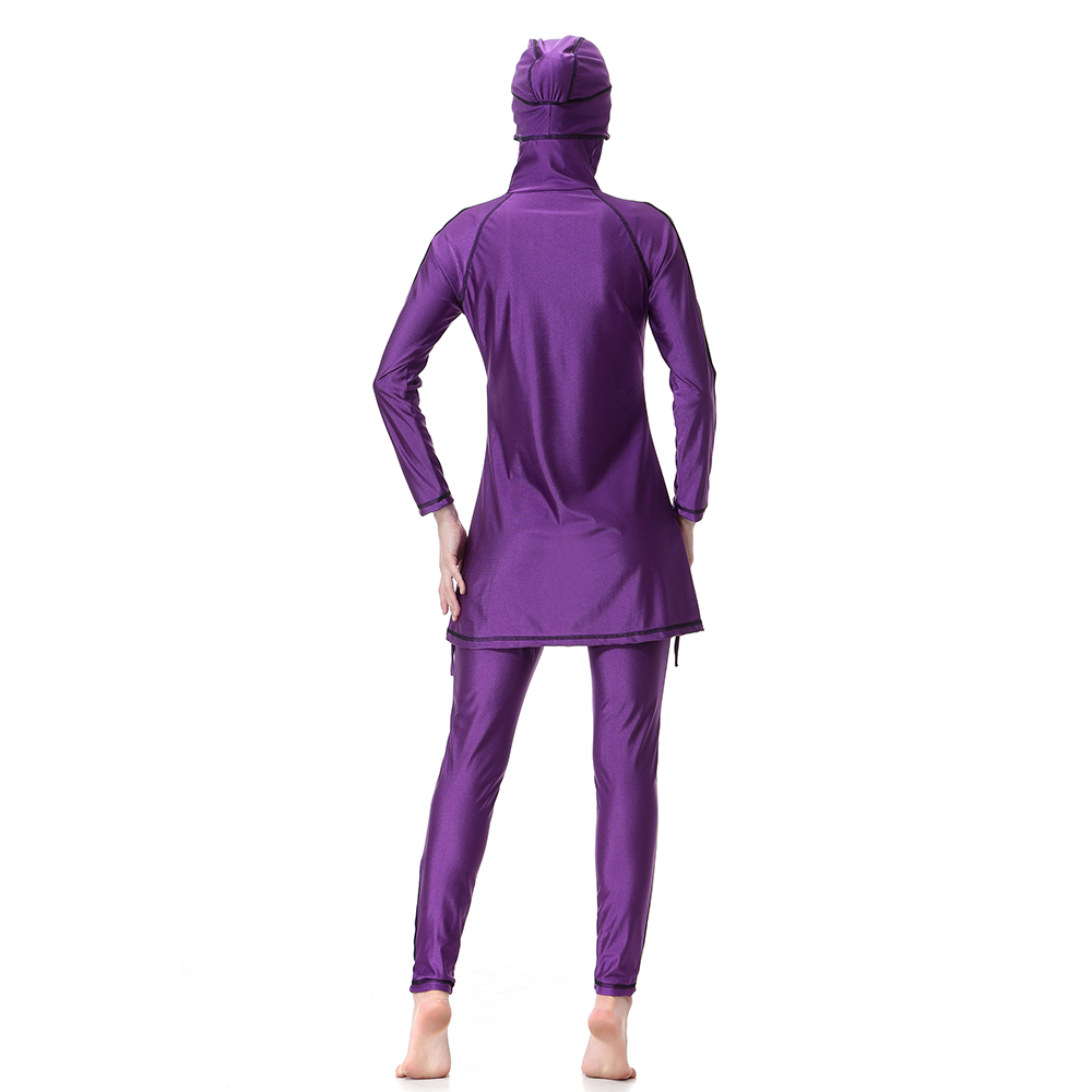 Women's Islamic Muslim swimsuit lady's a three-piece suit consists of cap and coat together, pant