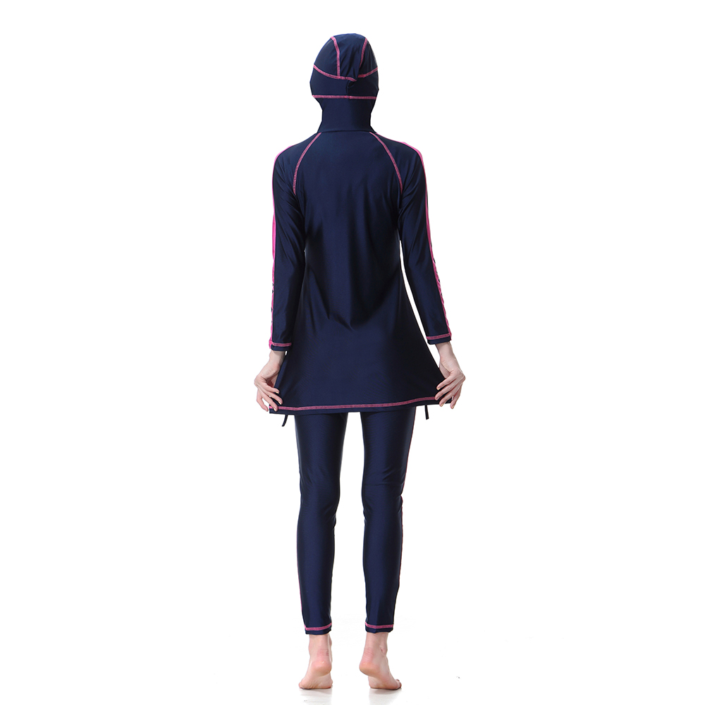 Women's Islamic Muslim swimsuit lady's a three-piece suit consists of cap and coat together, pant