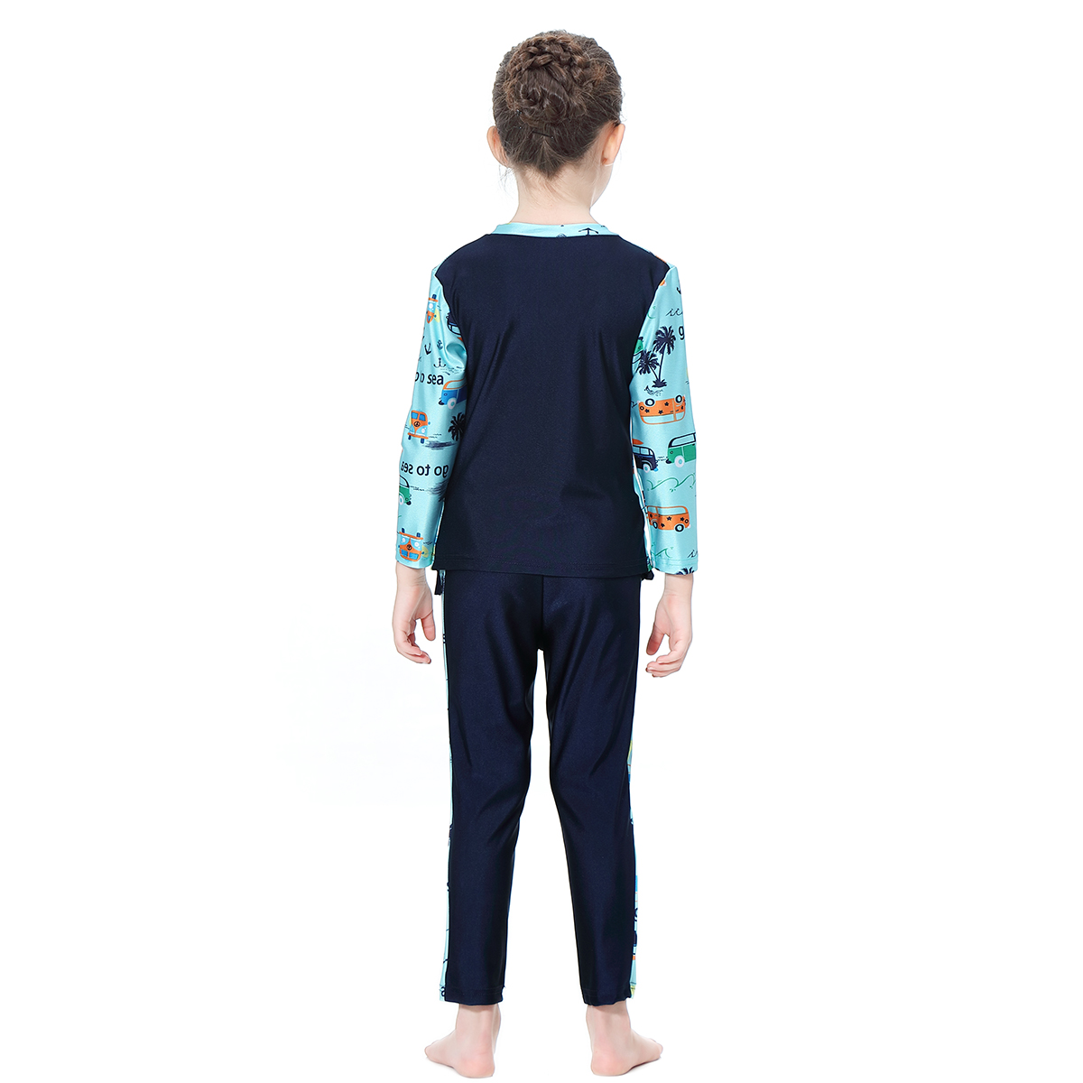 girl's Islamic clothing Muslim swimsuit child's a three-piece suit consists of cap, coat and pant