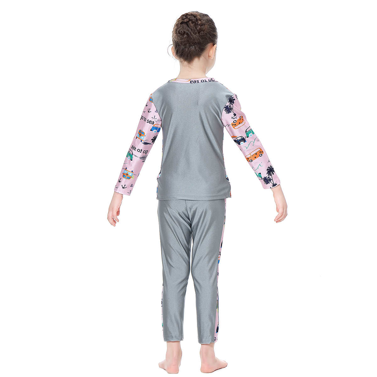 girl's Islamic clothing Muslim swimsuit child's a three-piece suit consists of cap, coat and pant