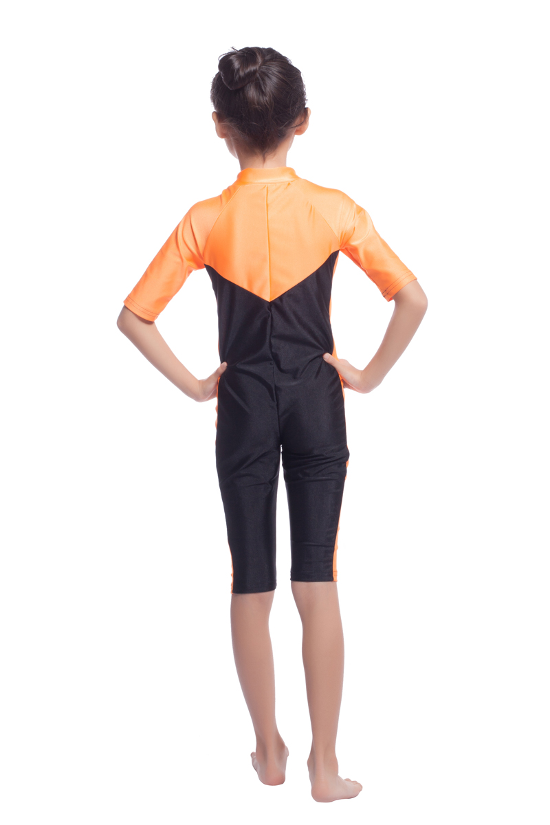 girl's Islamic Muslim conjoined swimsuit child's A one-piece suit consists of jacket and pant