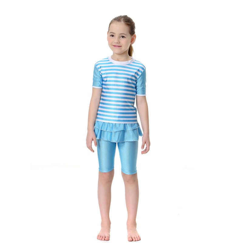 girl's Islamic clothing Muslim swimsuit child's a two-piece suit consists of jacket and pant