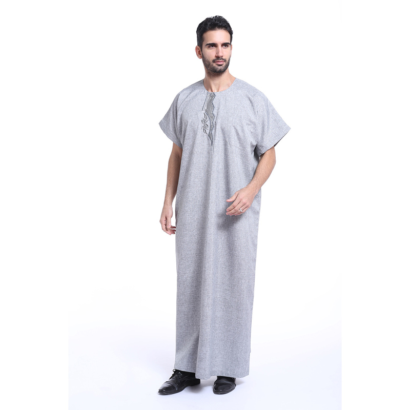 men's Islamic long shirt Muslim robe Middle East men's galabia Muslim Arab men's gown