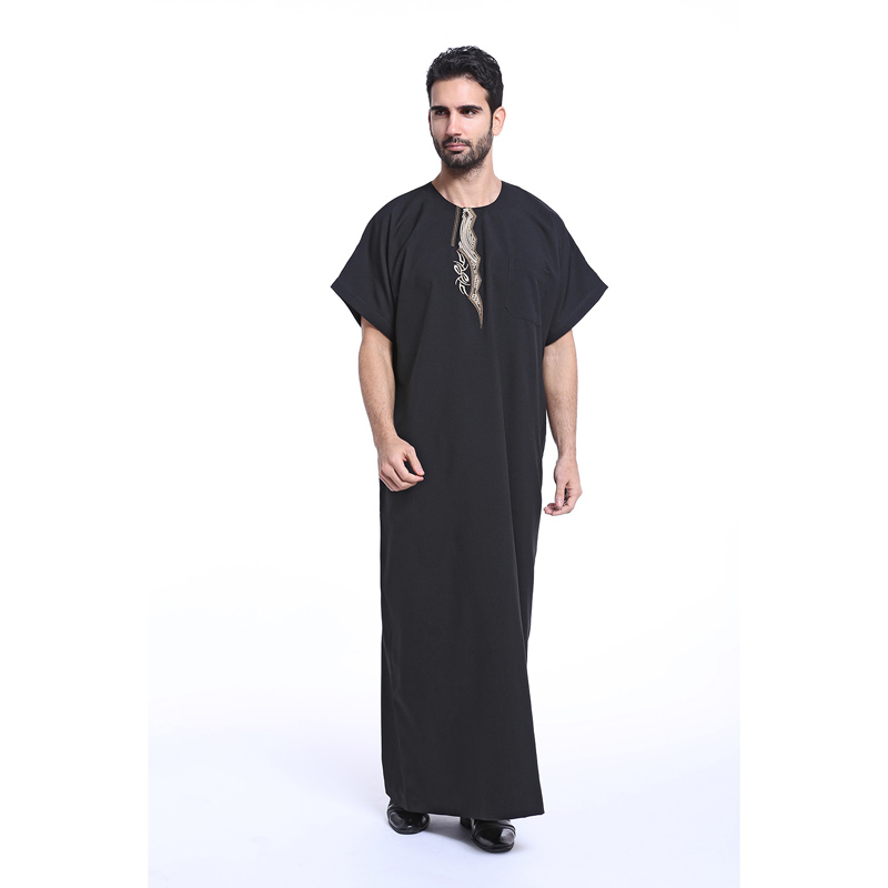 men's Islamic long shirt Muslim robe Middle East men's galabia Muslim Arab men's gown
